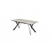 Керамічний стіл Тео TML-895 б'янко карарра + чорний  180/260х90 см